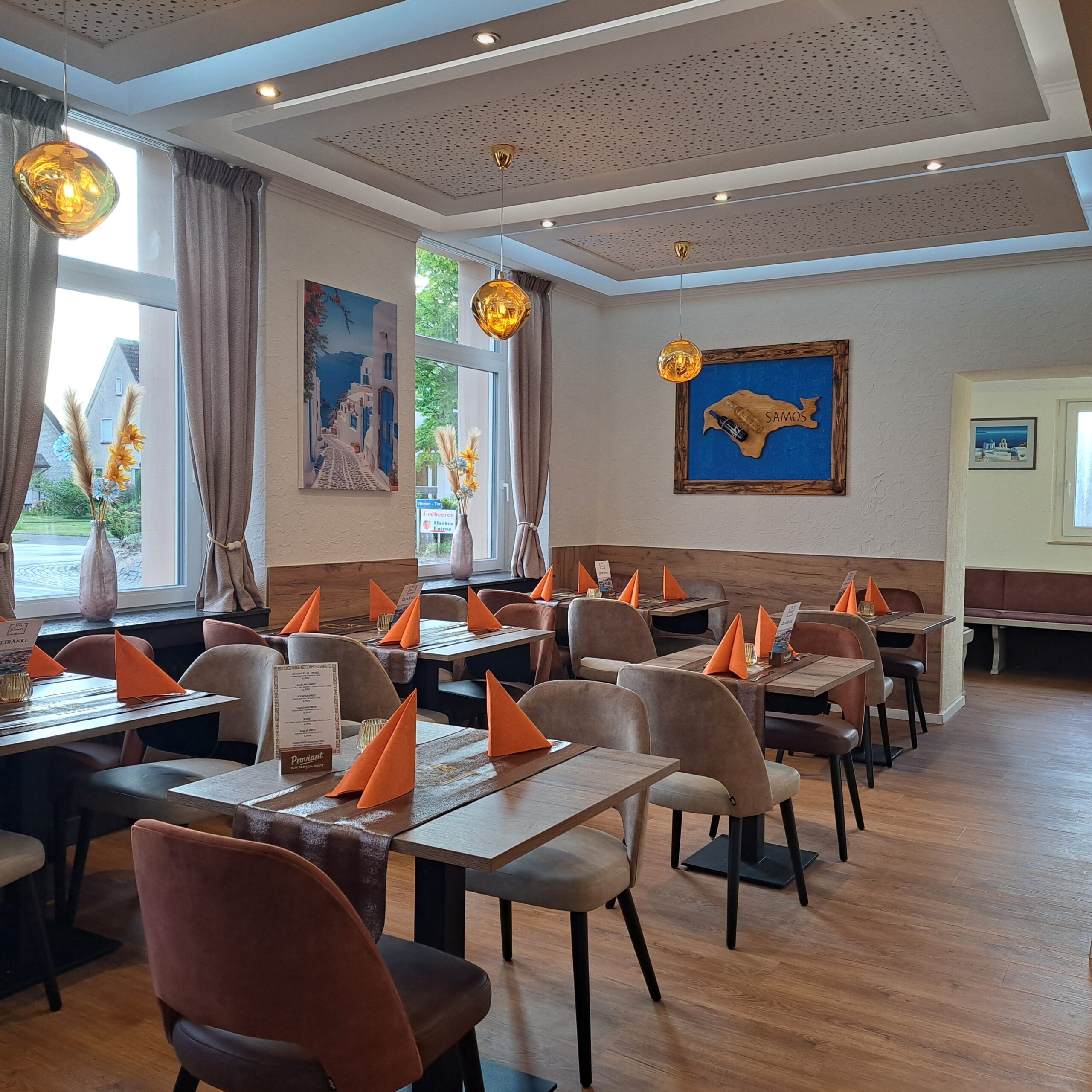Stimmungsvolles Ambiente im Restaurant Samos